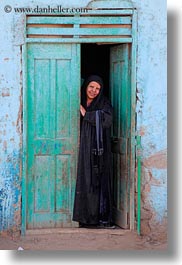 africa, al kab, burka, clothes, doorways, dresses, egypt, vertical, villages, womens, photograph