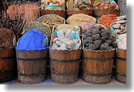 africa, aswan, barrels, egypt, horizontal, spices, photograph