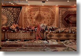 africa, cairo, carpet shop, egypt, horizontal, rugs, stacks, photograph