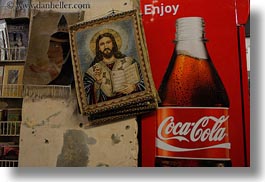africa, cairo, coca cola, coptic, egypt, horizontal, jesus, photograph