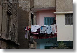 africa, balconies, cairo, coptic, egypt, horizontal, laundry, photograph