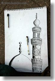 africa, barquk, barquk mosque, cairo, drawing, egypt, mosques, muslim, religious, vertical, photograph