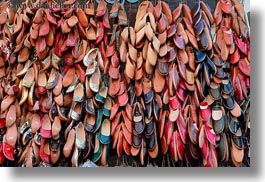 africa, cairo, egypt, hangings, horizontal, old town, shoes, photograph
