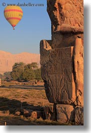 africa, bas reliefs, colossi of memnon, egypt, vertical, photograph