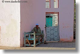 africa, benches, edfu, egypt, horizontal, men, smoking, photograph