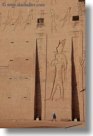 africa, bas reliefs, edfu, egypt, men, vertical, walking, photograph