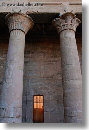 africa, edfu, egypt, pillars, upview, vertical, photograph