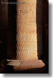 africa, bas reliefs, edfu, egypt, pillars, vertical, photograph