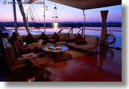 africa, dusk, egypt, horizontal, la zuli, lounge, ships, photograph