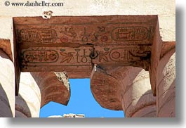 africa, bas reliefs, egypt, horizontal, hyroglyphics, karnak temple, luxor, upview, photograph