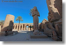 africa, egypt, horizontal, karnak temple, luxor, pillars, statues, photograph