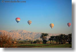 africa, air, balloons, egypt, horizontal, hot, luxor, mountains, scenics, photograph
