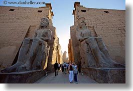 africa, egypt, entry, horizontal, luxor, statues, temples, womens, photograph