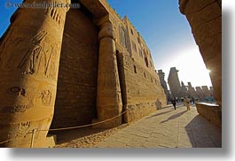 africa, egypt, horizontal, hyroglyph, luxor, pillars, sun, temples, photograph
