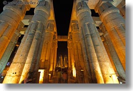 africa, egypt, horizontal, long exposure, luxor, nite, pillars, temples, photograph