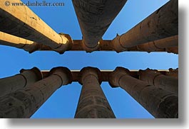 africa, egypt, horizontal, luxor, pillars, temples, upview, photograph
