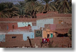 africa, bricks, egypt, horizontal, laundry, walls, photograph