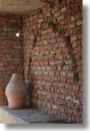 africa, bricks, egypt, pots, rooms, vertical, photograph
