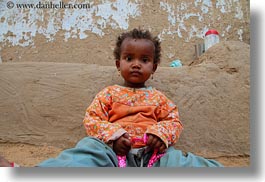 africa, babies, dirt, egypt, horizontal, nubian village, sitting, photograph