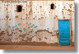 africa, blues, doors, egypt, horizontal, nubian village, photograph