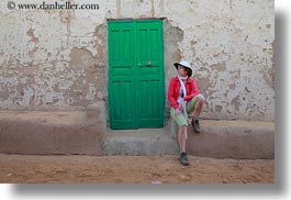 africa, doors, egypt, green, helenes, horizontal, nubian village, photograph