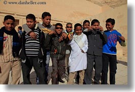 africa, arab, boys, egypt, horizontal, temple queen hatshepsut, photograph