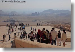 africa, crowds, egypt, horizontal, landscapes, temple queen hatshepsut, photograph