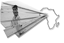 africa, horizontal, map, montage, tuareg, photograph