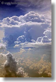 aerial clouds, asia, bhutan, clouds, vertical, photograph