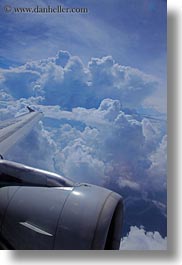 aerial clouds, airplane, asia, bhutan, clouds, vertical, wings, photograph