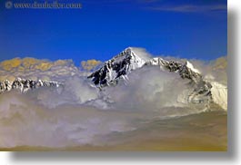 aerial clouds, asia, bhutan, horizontal, mt everest, photograph