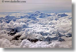 aerial clouds, asia, bhutan, clouds, horizontal, mountains, photograph