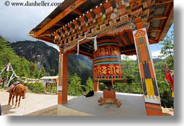 animals, asia, asian, bhutan, buddhist, horizontal, horses, prayers, religious, style, wheels, photograph