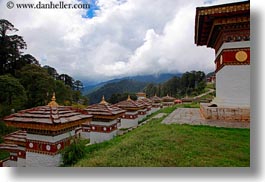 asia, asian, bhutan, buddhist, dochula pass, horizontal, mini, religious, stupas, style, photograph