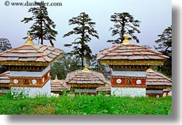 asia, asian, bhutan, buddhist, dochula pass, horizontal, mini, religious, stupas, style, photograph