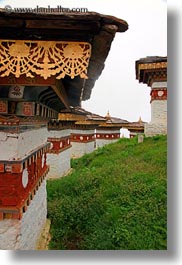 asia, asian, bhutan, buddhist, dochula pass, mini, religious, stupas, style, vertical, photograph