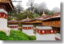 asia, asian, bhutan, buddhist, dochula pass, horizontal, mini, religious, stupas, style, photograph