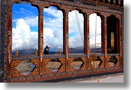 asia, asian, bhutan, buddhist, dochula pass, horizontal, mirrors, religious, style, windows, photograph