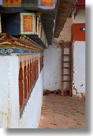 asia, bhutan, buddhist, ladder, lobeysa village, religious, vertical, photograph