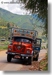 asia, bhutan, goods, luck, trucks, vertical, photograph