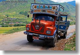 asia, bhutan, goods, horizontal, luck, trucks, photograph