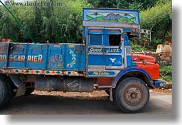 asia, bhutan, goods, horizontal, luck, trucks, photograph