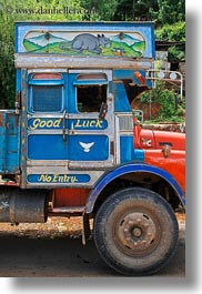 asia, bhutan, goods, luck, trucks, vertical, photograph