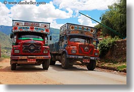 asia, bhutan, goods, horizontal, luck, trucks, photograph