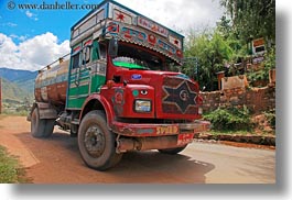 asia, bhutan, goods, horizontal, luck, trucks, photograph