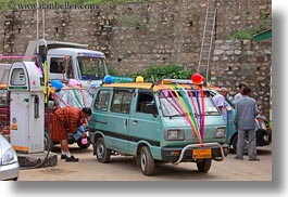 asia, bhutan, cars, festival, hindu, horizontal, photograph