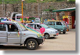 asia, bhutan, cars, festival, hindu, horizontal, photograph