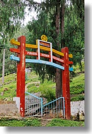 asia, asian, bhutan, buddhist, punakha, religious, school, signs, style, vertical, photograph