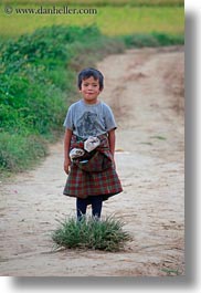 asia, asian, bhutan, childrens, emotions, people, roads, smiles, style, vertical, photograph