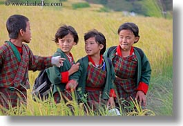 asia, asian, bhutan, boys, childrens, clothes, costumes, emotions, girls, horizontal, lobeysa, people, smiles, style, photograph